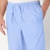 image:imageAmazon Essentials Mens Cotton Poplin StraightFit Pajama Pants with Pockets Elastic Waist DrawstringLight Blue Stripe