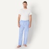 image:imageAmazon Essentials Mens Cotton Poplin StraightFit Pajama Pants with Pockets Elastic Waist DrawstringLight Blue Stripe