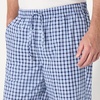 image:imageAmazon Essentials Mens Cotton Poplin StraightFit Pajama Pants with Pockets Elastic Waist DrawstringLight Blue White Plaid