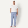 image:imageAmazon Essentials Mens Cotton Poplin StraightFit Pajama Pants with Pockets Elastic Waist DrawstringLight Blue White Plaid