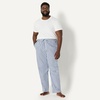 image:imageAmazon Essentials Mens Cotton Poplin StraightFit Pajama Pants with Pockets Elastic Waist DrawstringLight Blue White Plaid