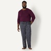 image:imageAmazon Essentials Mens Cotton Poplin StraightFit Pajama Pants with Pockets Elastic Waist DrawstringNavy Paisley