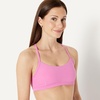image:imageAmazon Essentials Womens Active FormFlex Buttery Soft Light Support YBack Thin Strap Yoga Sports BraFlamingo Pink