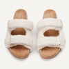 image:imageAmazon Essentials Womens Adjustable Double Strap Cork SandalsNatural Faux Shearling