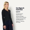 image:imageAmazon Essentials Womens SlimFit Ribbed Cardigan amp Cami Set with Removable StrapsBlack