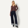 image:imageAmazon Essentials Womens SlimFit Ribbed Cardigan amp Cami Set with Removable StrapsBurgundy Brown Stripe