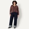 image:imageAmazon Essentials Womens SlimFit Ribbed Cardigan amp Cami Set with Removable StrapsBurgundy Brown Stripe