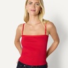 image:imageAmazon Essentials Womens SlimFit Ribbed Cardigan amp Cami Set with Removable StrapsRed
