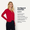 image:imageAmazon Essentials Womens SlimFit Ribbed Cardigan amp Cami Set with Removable StrapsRed