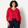 image:imageAmazon Essentials Womens SlimFit Ribbed Cardigan amp Cami Set with Removable StrapsRed